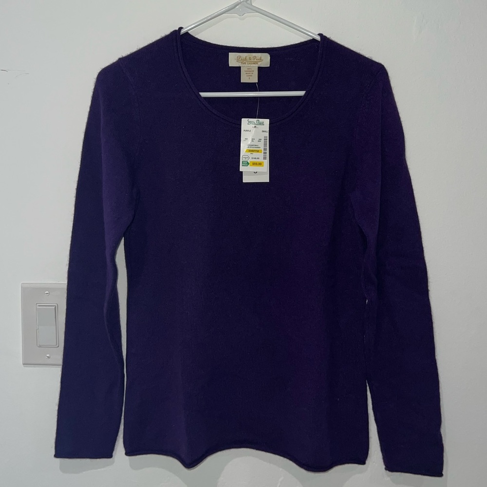 purple cashmere sweater